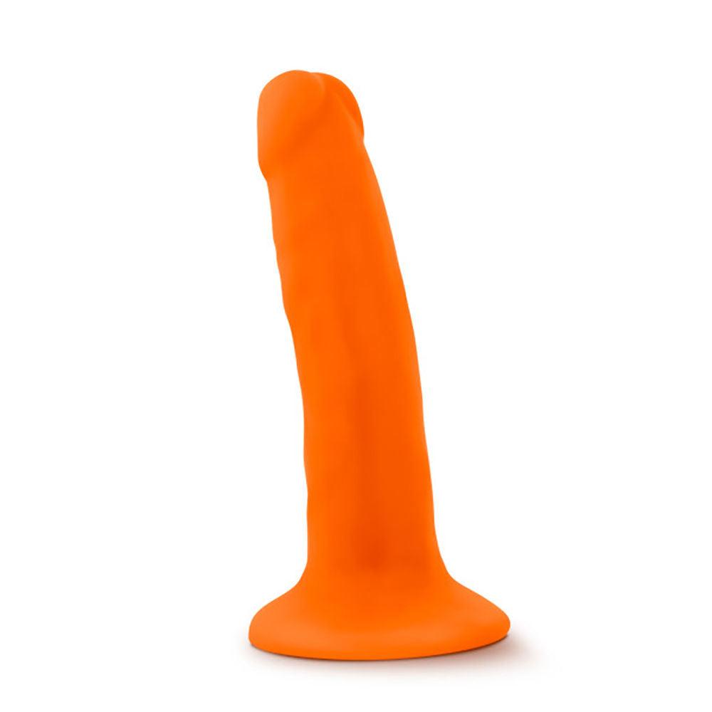 Neo - 5.5 Inch Dual Density Cock - Neon Orange - Love It Wet