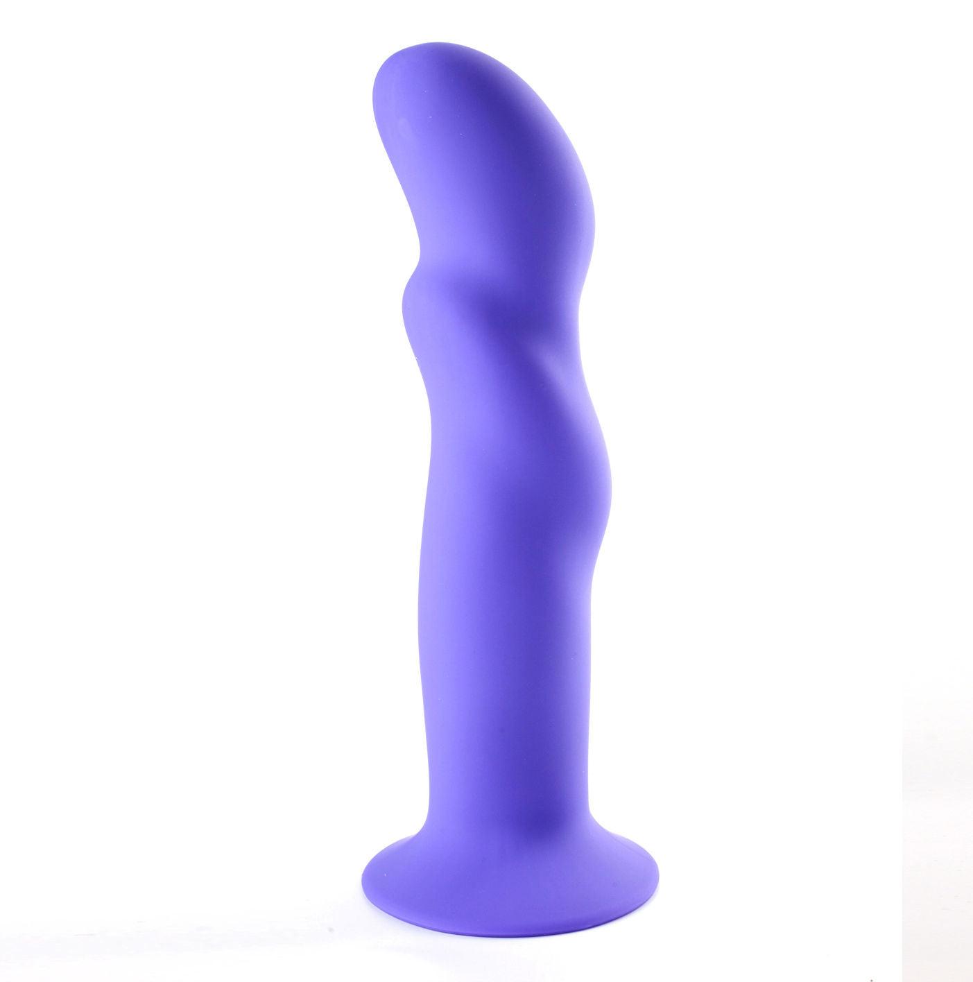 Riley Silicone Swirled Dong - Neon Purple - Love It Wet