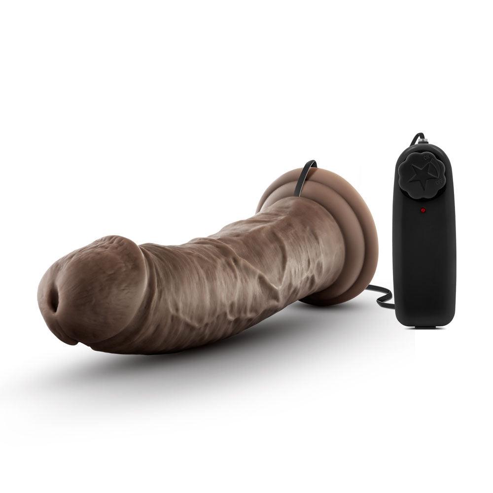 Dr. Skin - Dr. Joe - 8 Inch Vibrating Cock With Suction Cup - Chocolate - Love It Wet