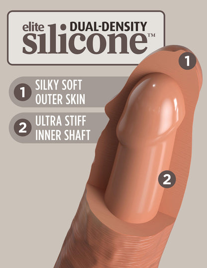 King Cock Elite Comfy Silicone Body Dock Kit - Harness and 7 Inch Dildo - Tan - Love It Wet