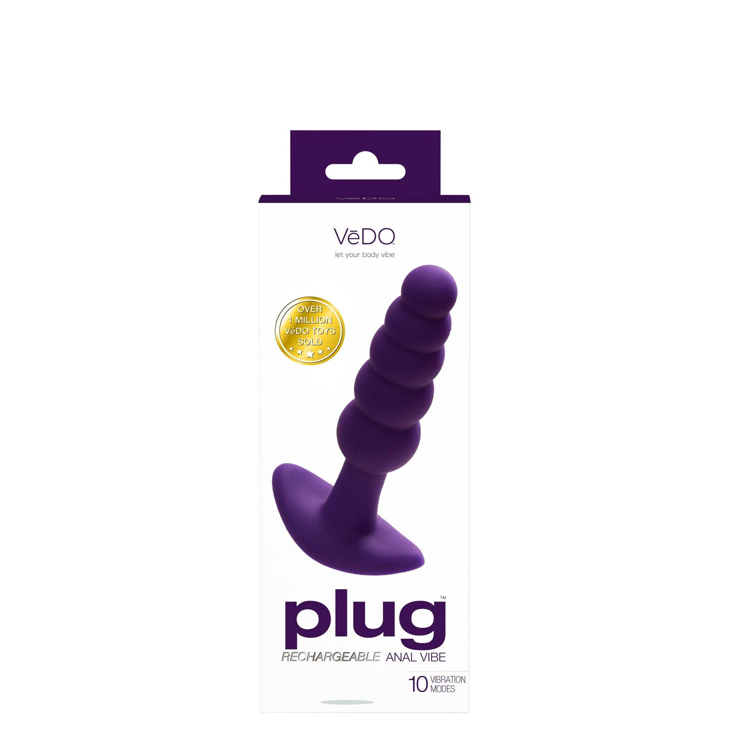 Plug Rechargeable Anal Vibe - Deep Purple - Love It Wet