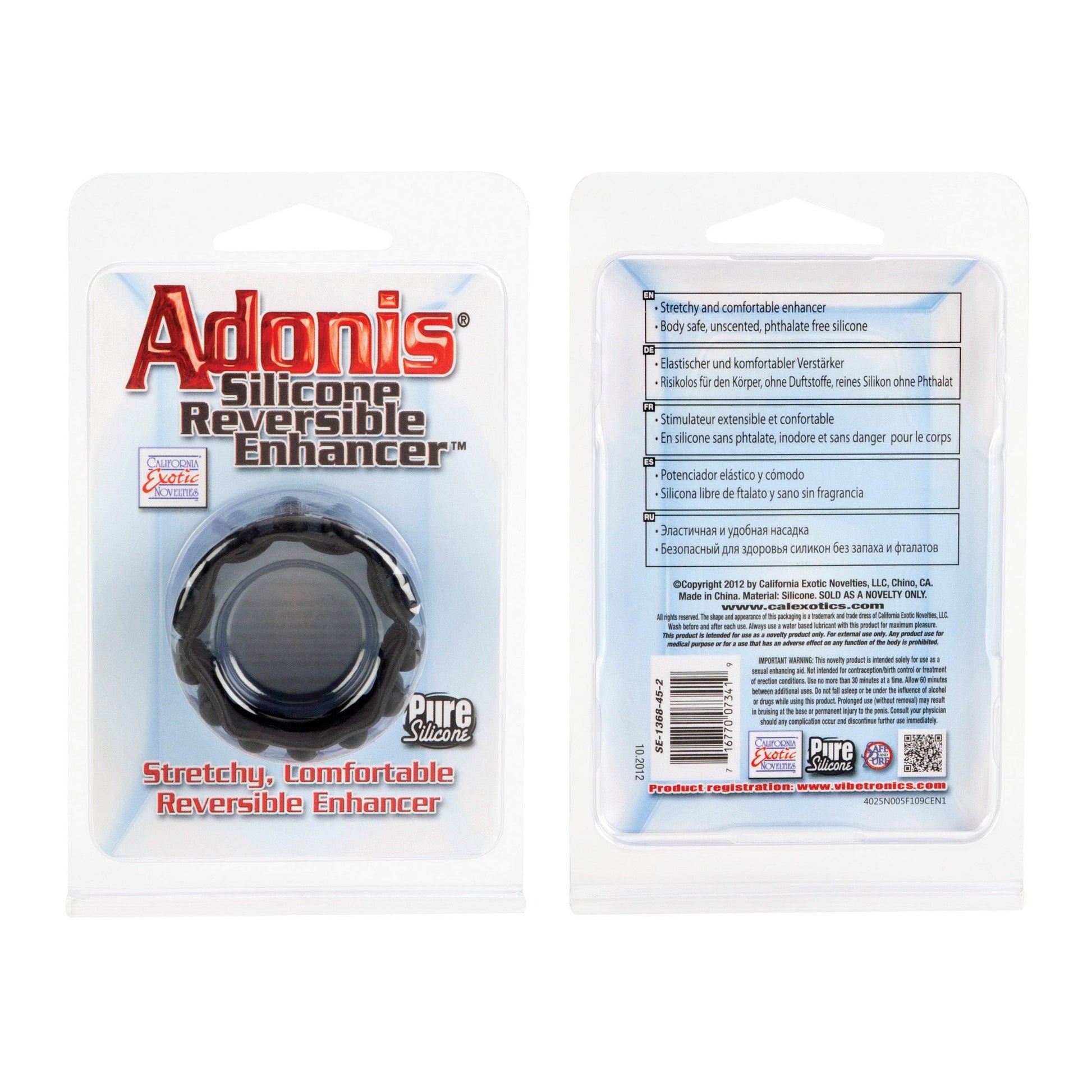 Adonis Silicone Reversible Enhancer - Black - Love It Wet