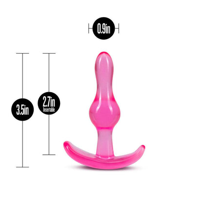 B Yours - Curvy Anal Plug - Pink - Love It Wet