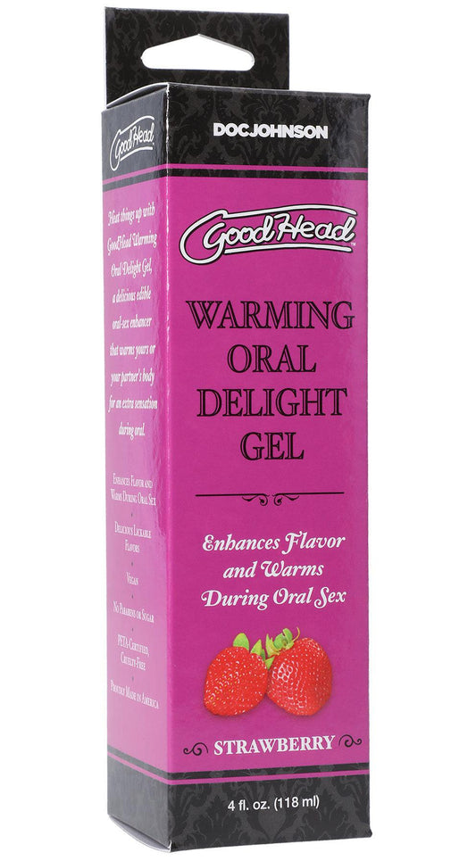 Goodhead - Warming Oral Delight Gel - Strawberry - 4 Fl. Oz. - Love It Wet