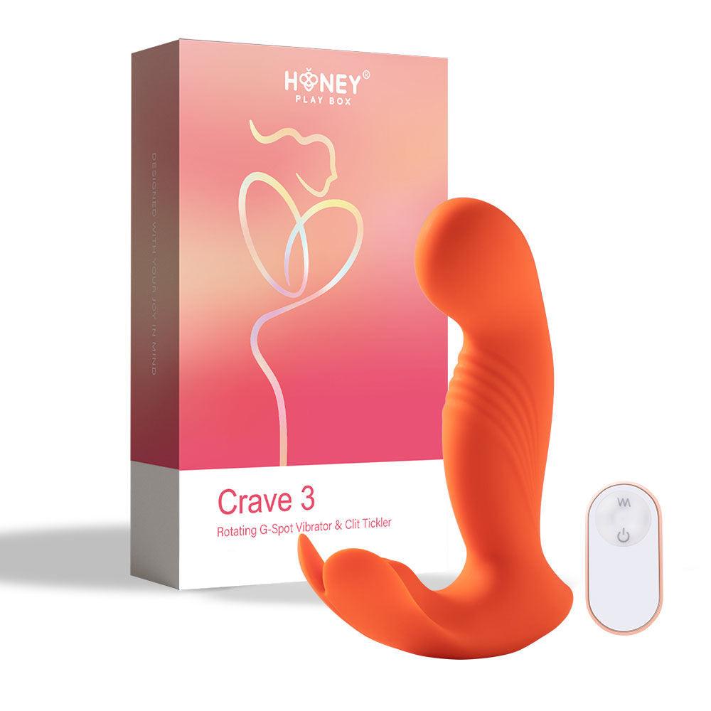 Crave 3 - G-Spot and Clit Vibrator - Orange - Love It Wet