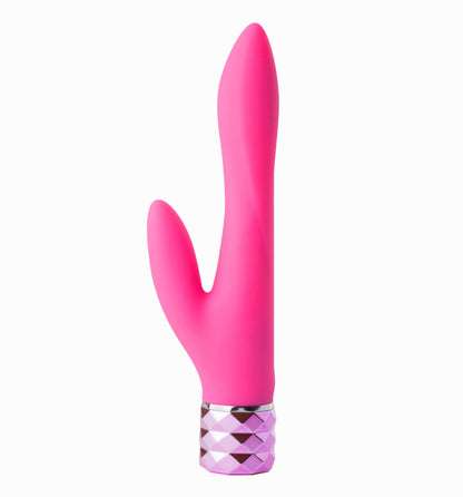 Victoria Crystal Gem Dual Vibrator - Pink - Love It Wet