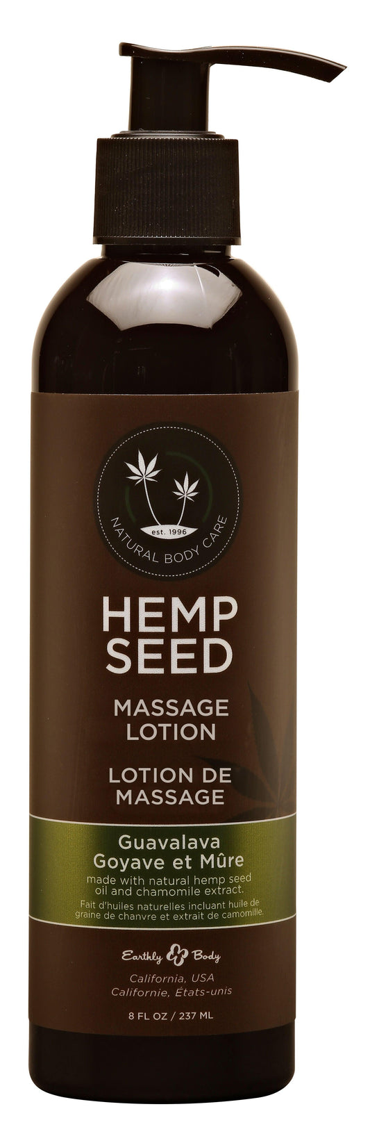 Hemp Seed Massage Lotion - Guavalava - 8 Fl. Oz. - Love It Wet