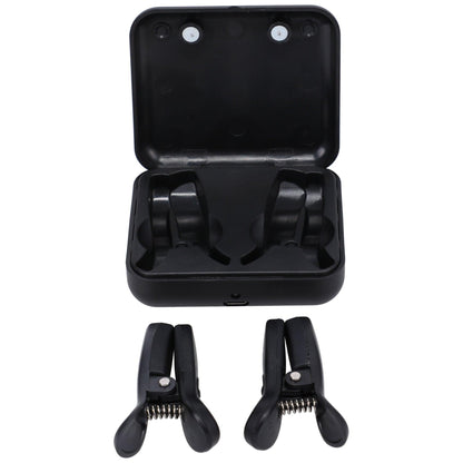 Merci - Vibro Grippers - Wireless Vibrating Nipple Clamps With Rechargeable Case - Black - Love It Wet