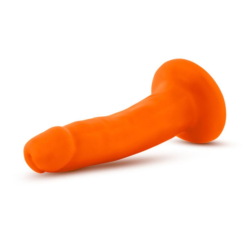 Neo - 5.5 Inch Dual Density Cock - Neon Orange - Love It Wet