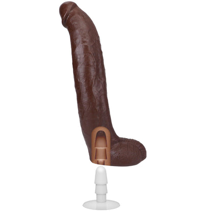 Signature Cocks - Brickzilla - 13 Inch Ultraskyn Cock With Removable Vac-U-Lock Suction Cup - Chocolate - Love It Wet