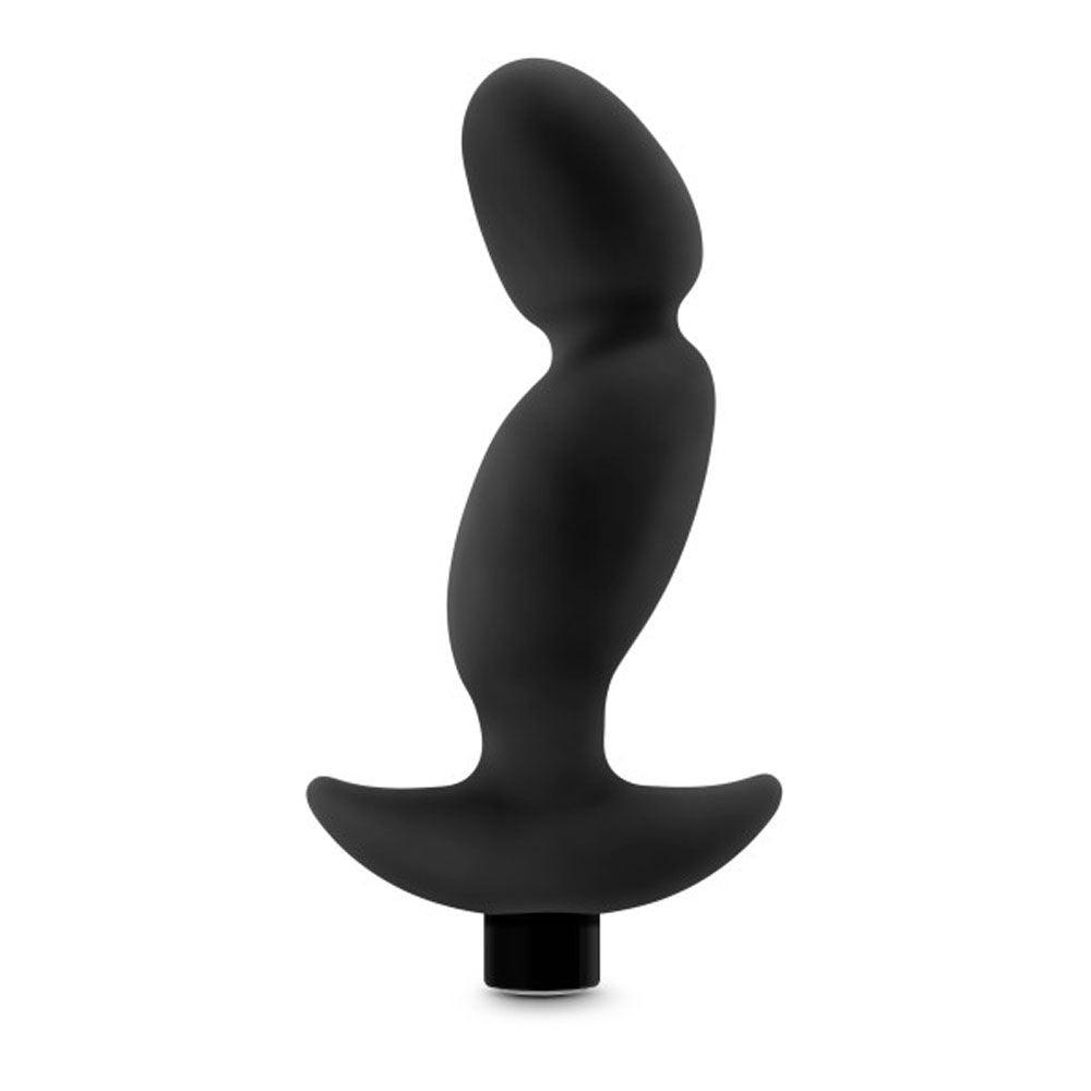 Anal Adventures- Platinum - Silicone Vibrating Prostate Massager 04-Black - Love It Wet