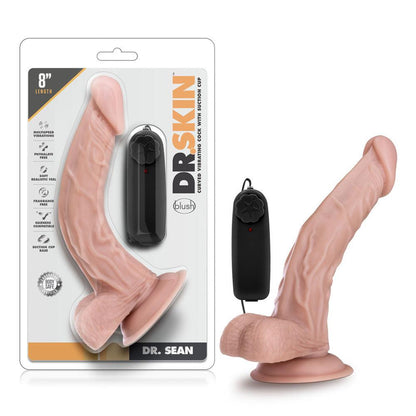 Dr. Skin - Dr. Sean - 8 Inch Vibrating Cock With Suction Cup - Vanilla - Love It Wet