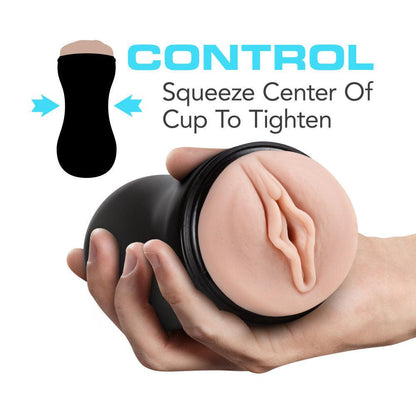 M for Men - Soft and Wet - Pussy With Pleasure Orbs - Self Lubricating Stroker Cup - Vanilla - Love It Wet