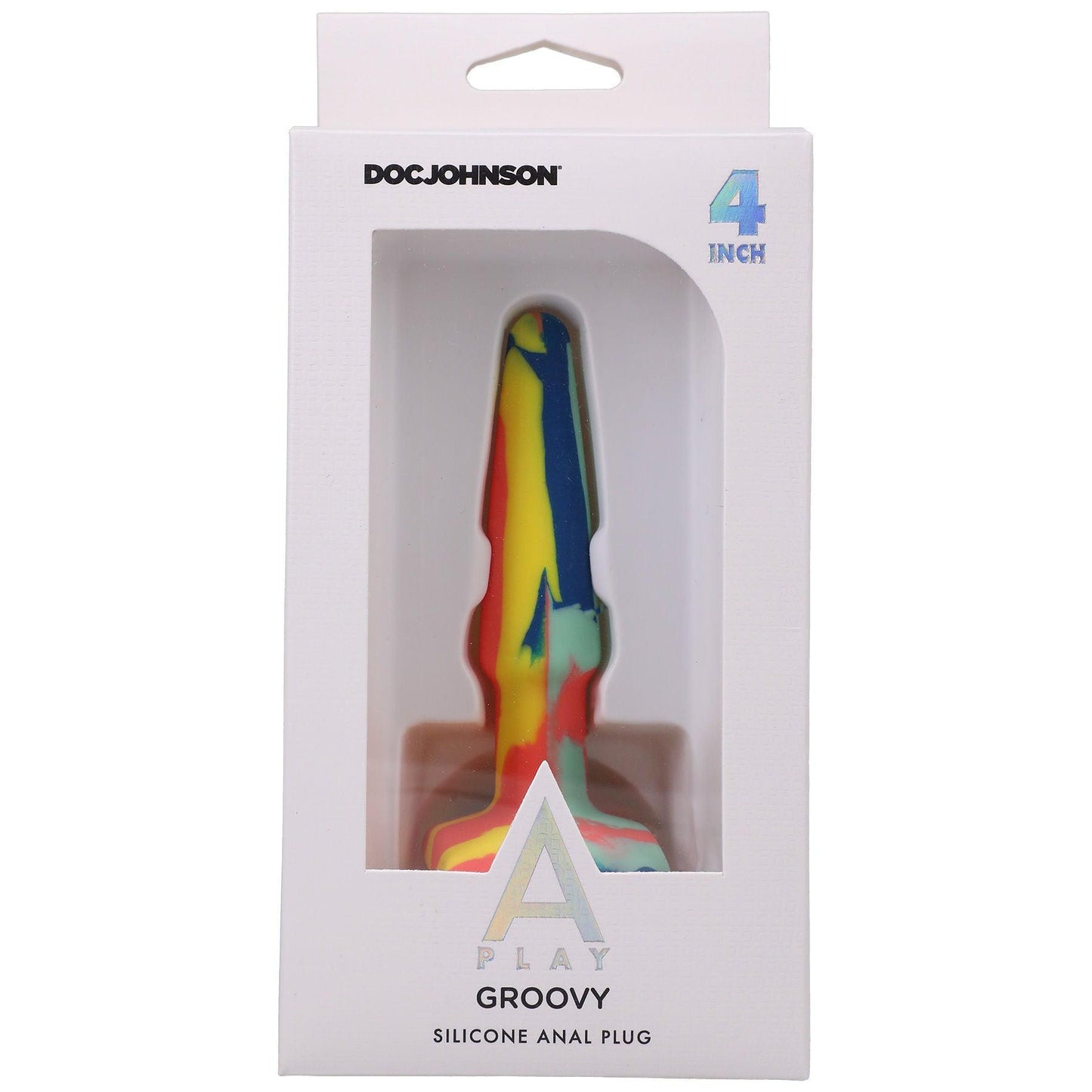 A-Play Groovy Silicone Anal Plug 4 Inch - Sunrise - Love It Wet