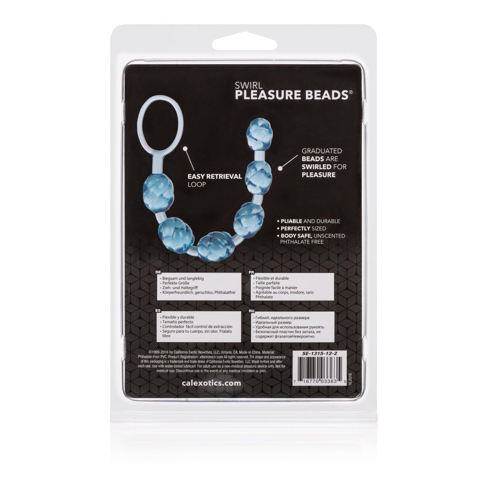 Swirl Pleasure Beads - Blue - Love It Wet