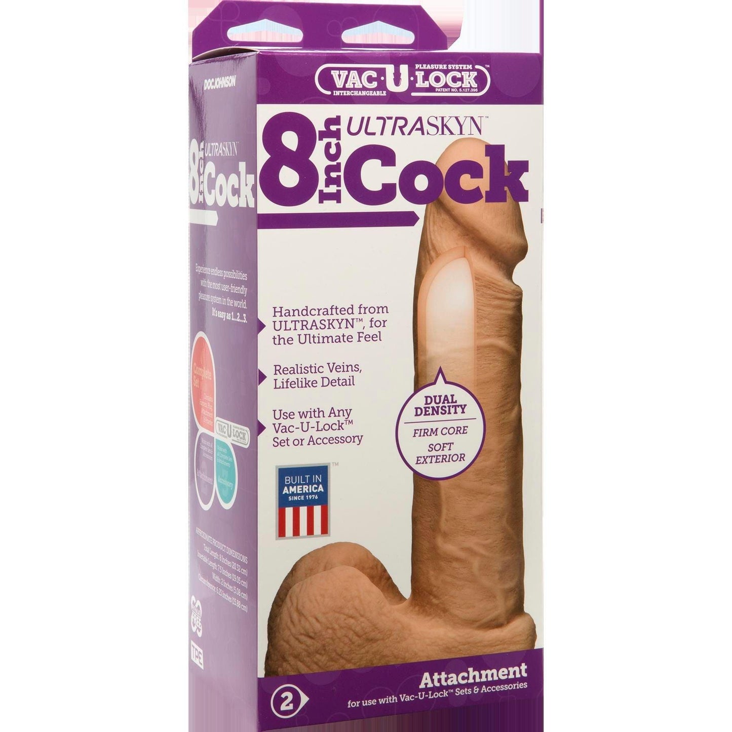 Vac-U-Lock 8-Inch Ultraskyn Cock - Vanilla - Love It Wet