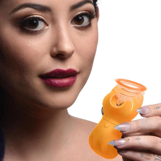 Sucky Kitty 7x Clitoral Stimulator - Orange - Love It Wet