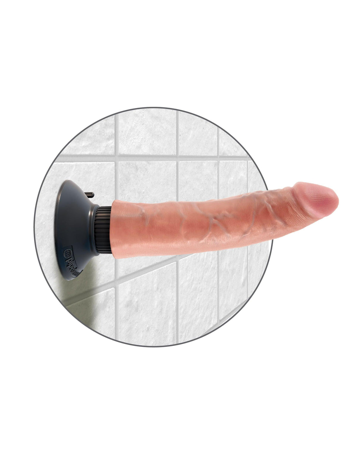 King Cock 7-Inch Vibrating Cock - Light - Love It Wet