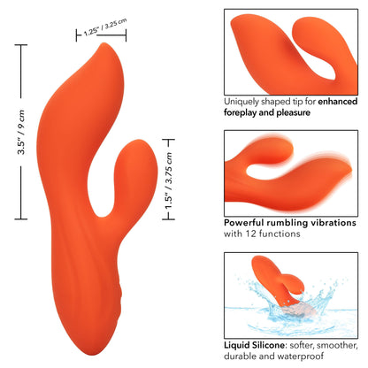 Stella Liquid Silicone Dual Teaser - Orange - Love It Wet