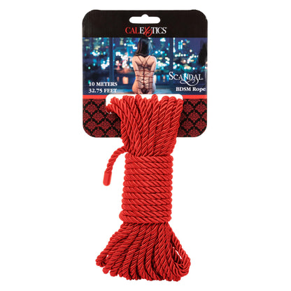 Scandal BDSM Rope 32.75ft/ 10m - Red - Love It Wet