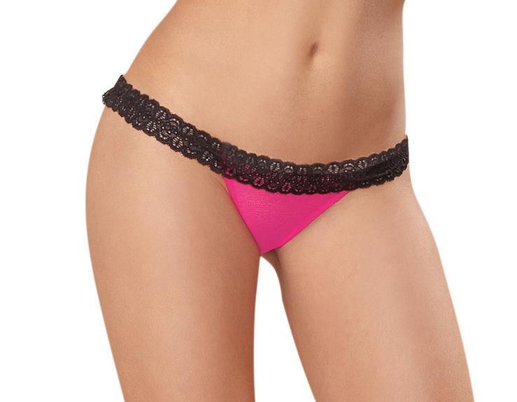 Panty - X-Large - Hot Pink/ Black - Love It Wet