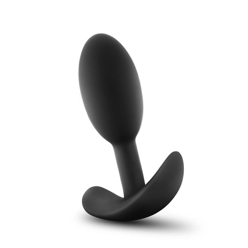 Luxe - Wearable Vibra Slim Plug - Medium - Black - Love It Wet