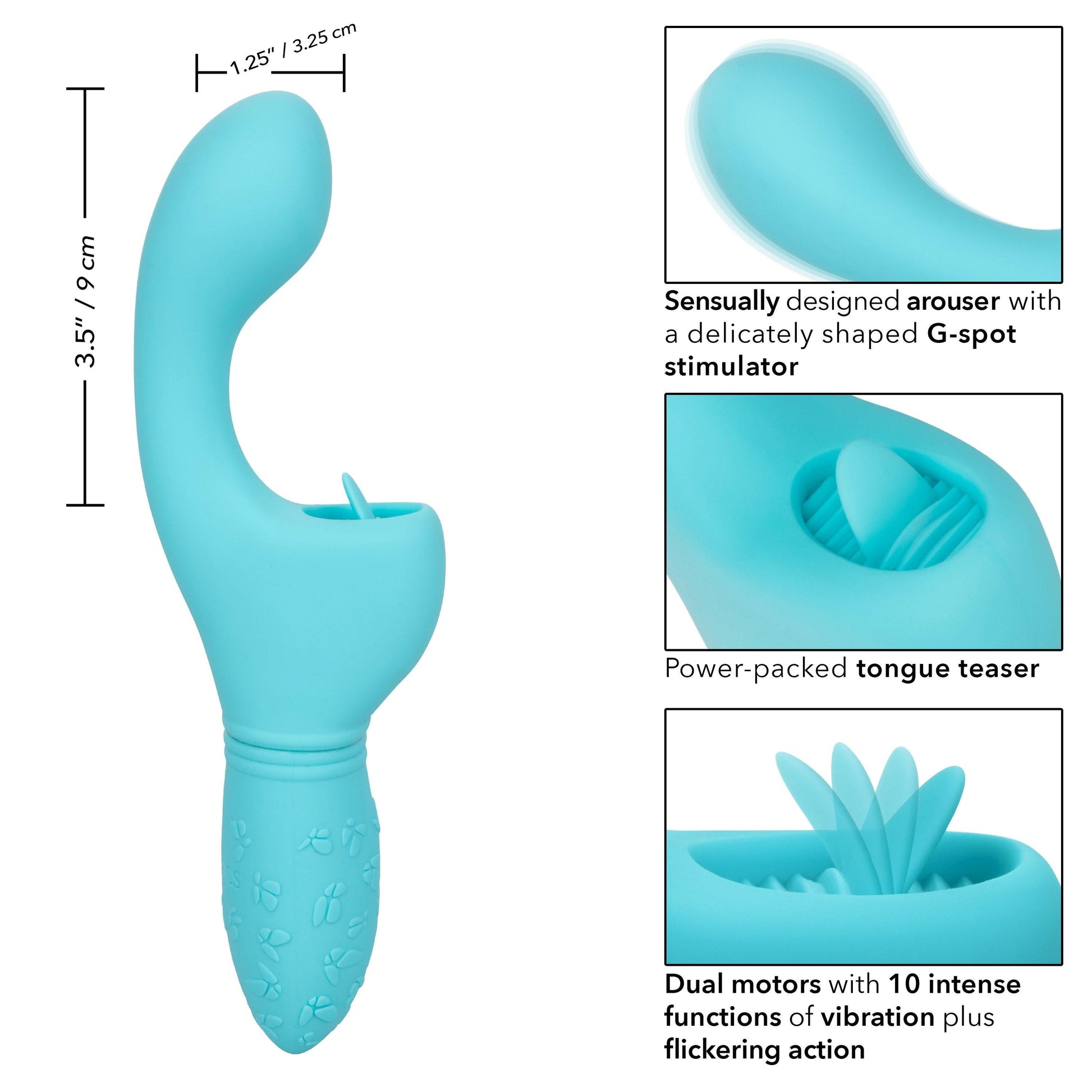 Rechargeable Butterfly Kiss Flicker - Blue - Love It Wet