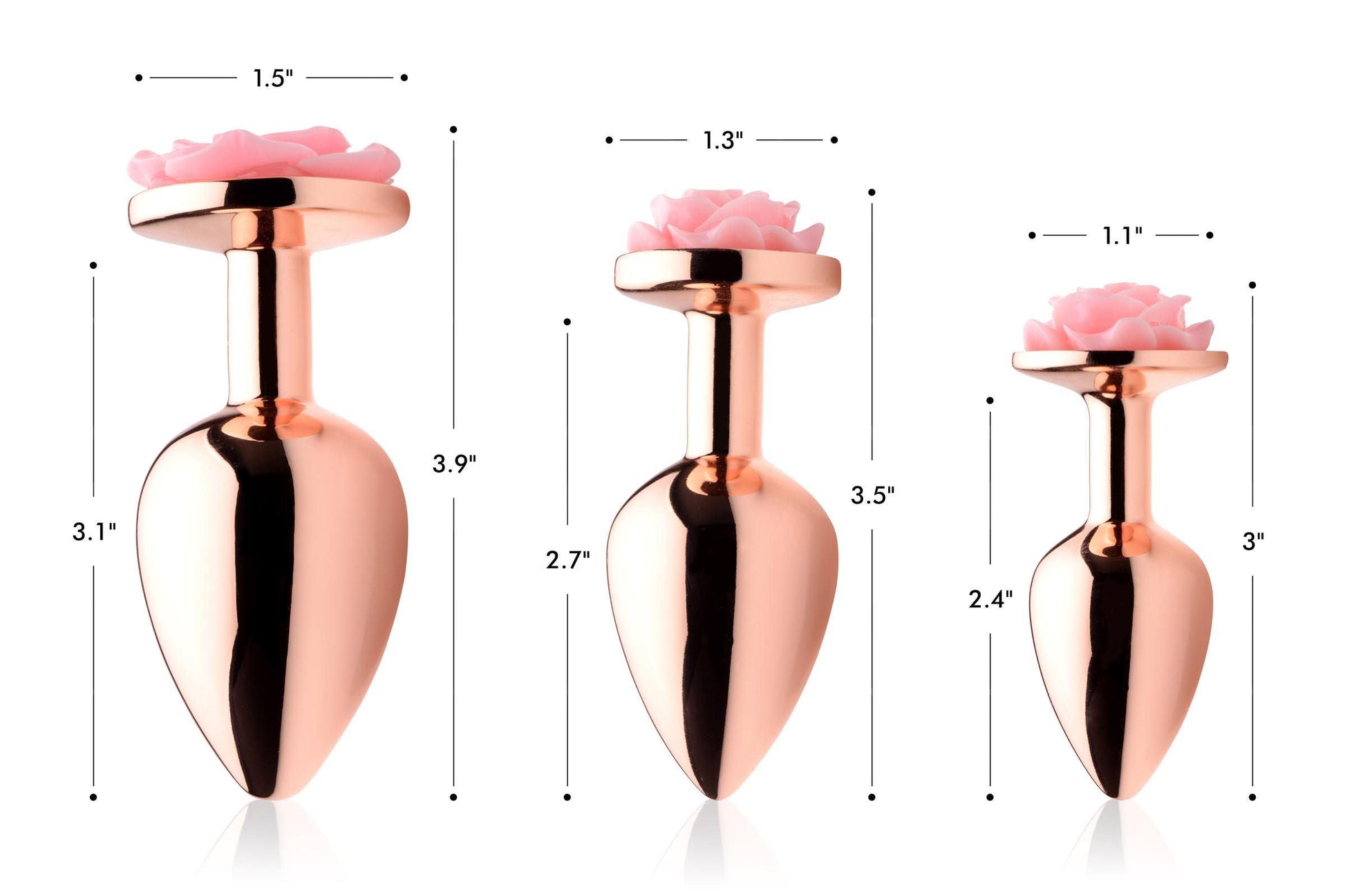 Pink Rose Gold Anal Plug - Large - Love It Wet