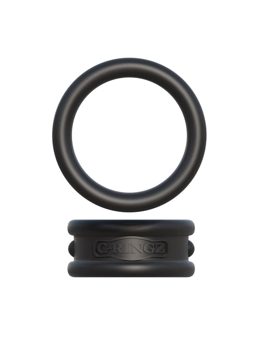 Fantasy C-Ringz Max Width Silicone Rings - Black - Love It Wet