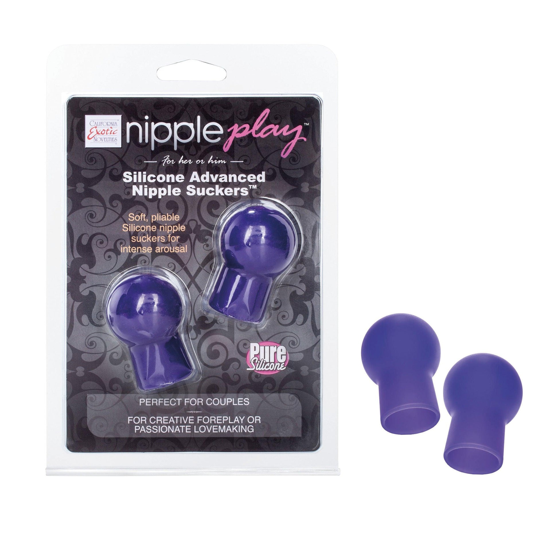 Nipple Play Silicone Advanced Nipple Suckers - Purple - Love It Wet