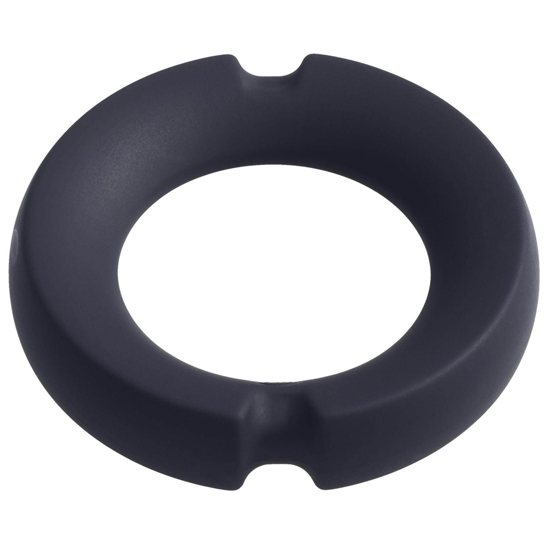 Merci - the Paradox - Silicone Covered Metal Cock Ring - 50mm - Black - Love It Wet