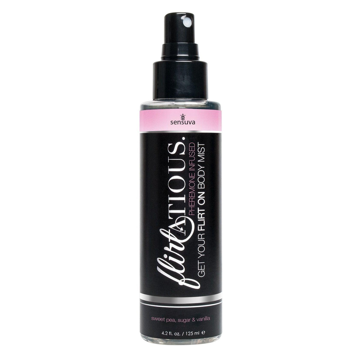 Flirtatious Pheromone Infused Body Mist - Vanilla, Sugar, & Sweet Pea - 4.2 fl.oz / 125 ml - Love It Wet