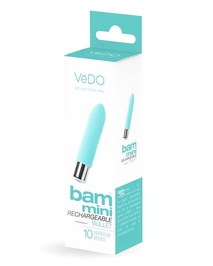 Bam Mini Rechargeable Bullet Vibe - Turquoise - Love It Wet