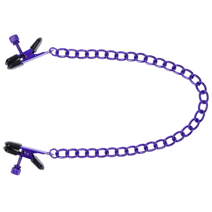 Merci - Chained Up - Nipple Clamps - Violet/black - Love It Wet