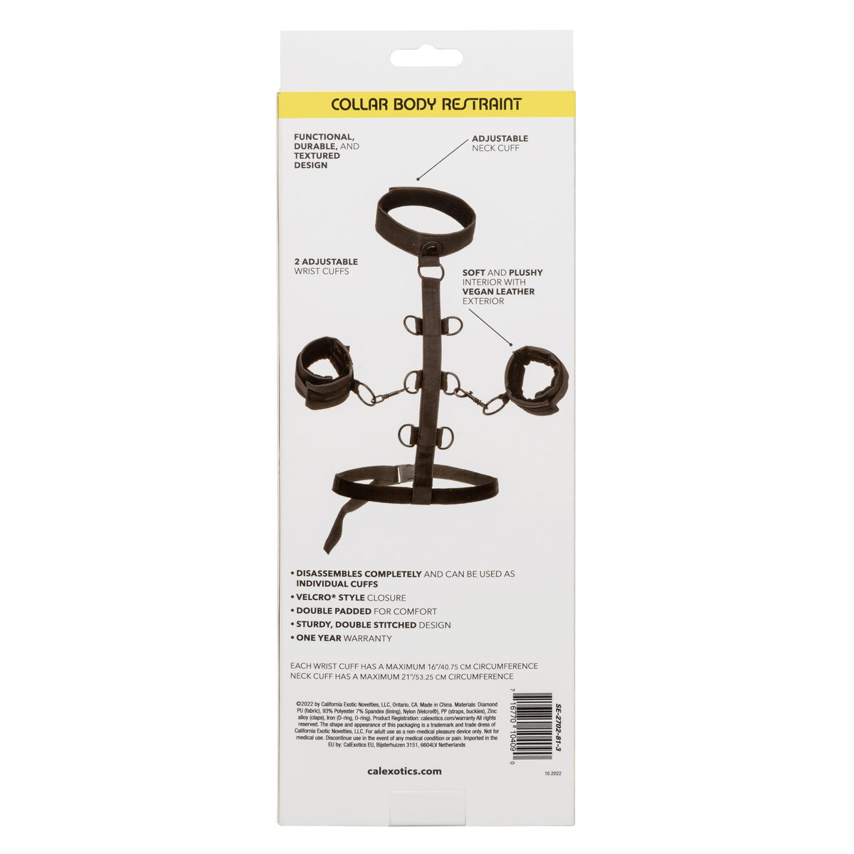 Boundless Collar Body Restraint - Black - Love It Wet
