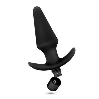 Anal Adventures Platinum - Silicone Vibrating Plug - Black - Love It Wet