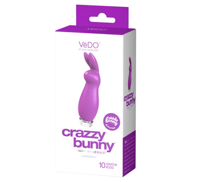 Crazzy Bunny Rechargeable Bullet - Pretty in Pink - Love It Wet