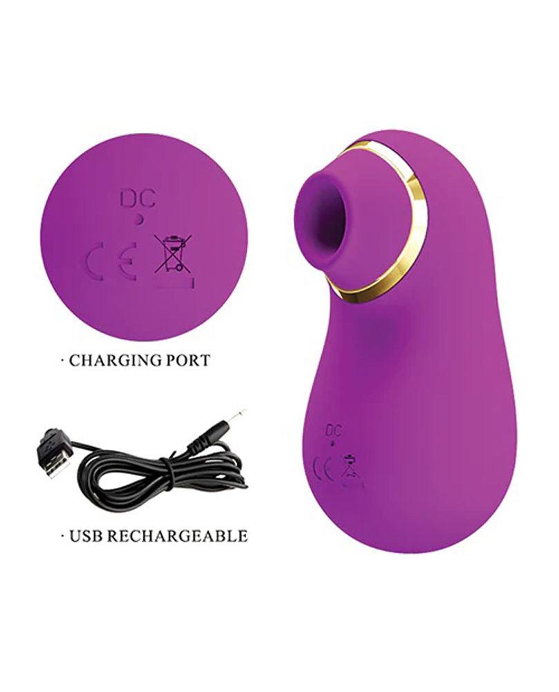 Pretty Love Romance Emily Sucking Clitoral Massager - Fuchsia - Love It Wet