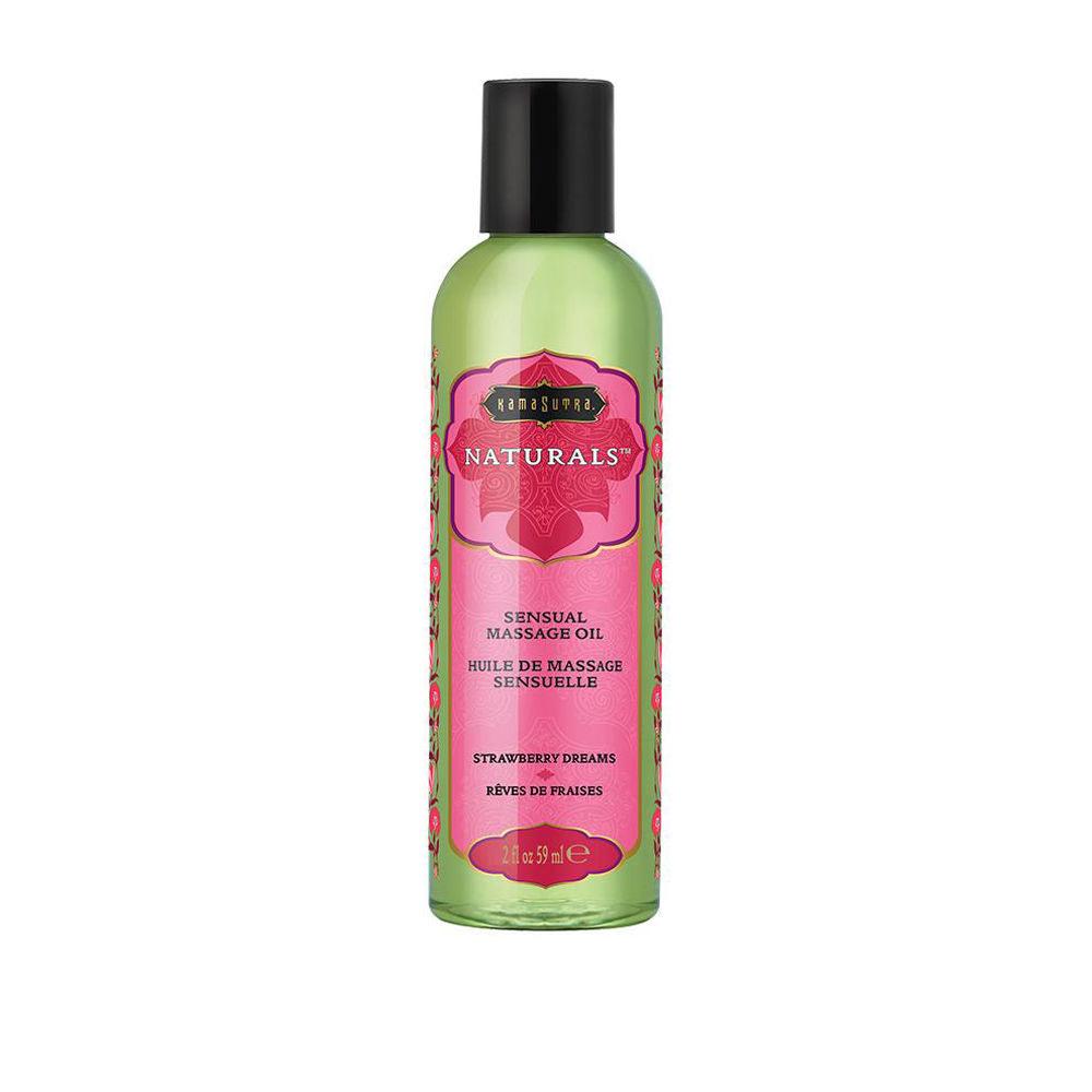 Naturals Massage Oil - Strawberry Dreams - 2 Fl Oz (59 ml) - Love It Wet