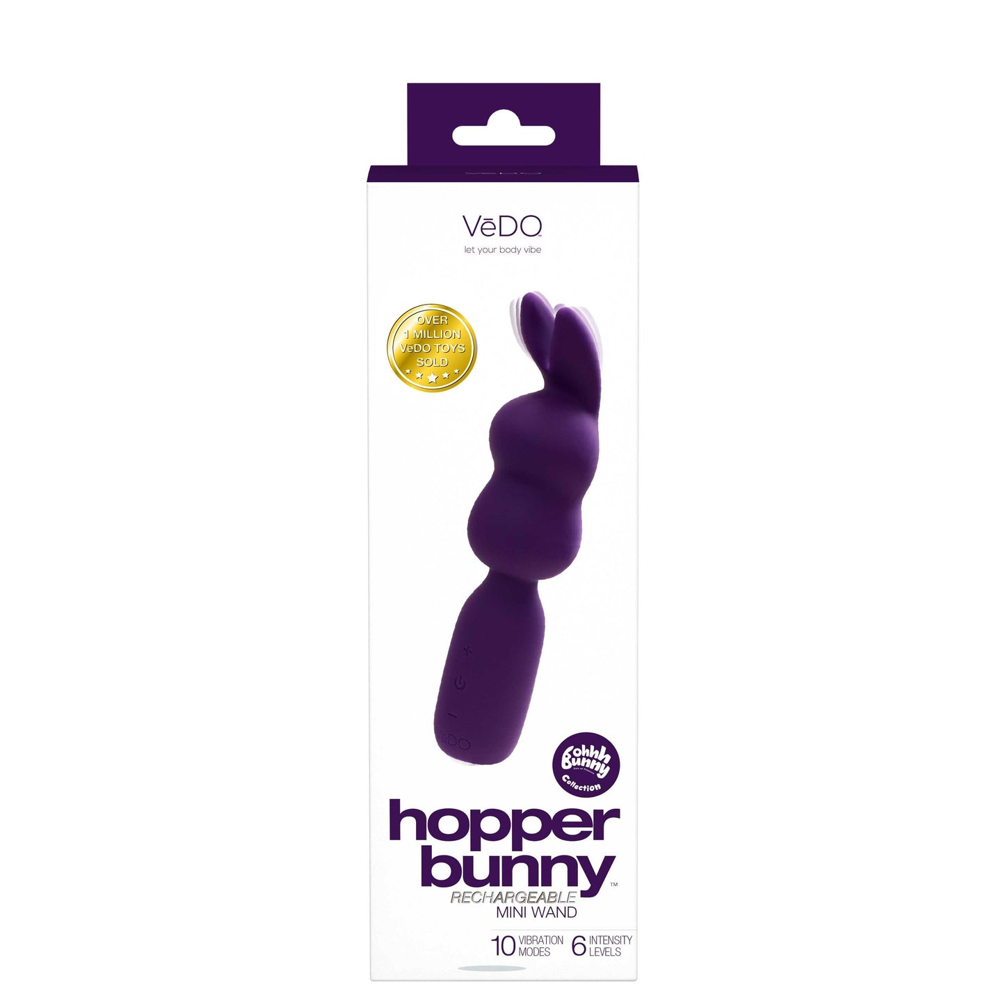 Hopper Bunny Rechargeable Mini Wand - Pretty in Pink - Love It Wet