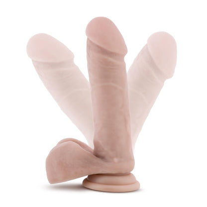 Dr. Skin Plus - 8 Inch Posable Dildo With Balls - Vanilla - Love It Wet