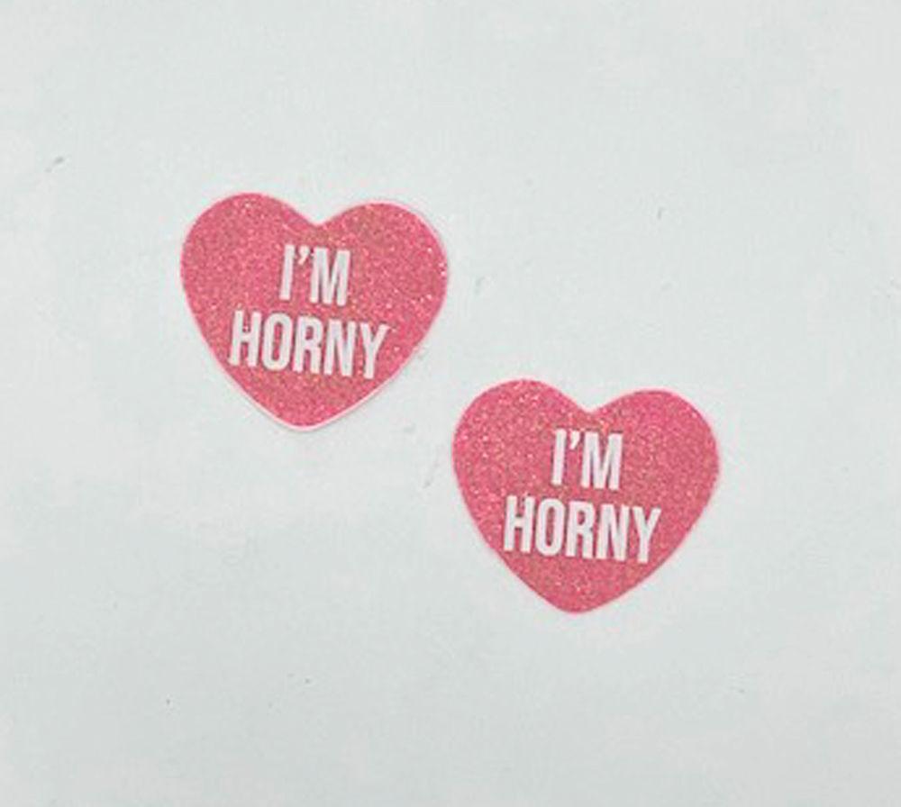 i'm Horny Berry Candy Heart Pasties - Love It Wet
