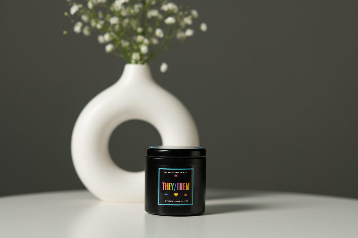 Gender Fluid Candle - They/them 4 Oz - Vanilla Bean - Love It Wet