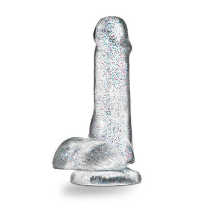 Naturally Yours - 6 Inch Glitter Cock - Sparkling Clear - Love It Wet