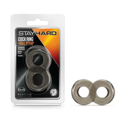 Stay Hard - Cock Ring and Ball Strap - Black - Love It Wet