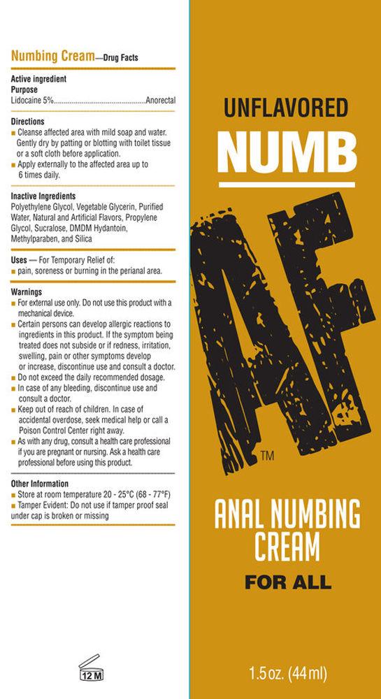 Numb Af - Anal Desensitizing Gel - Unflavored - 1.5 Fl. Oz. - Love It Wet