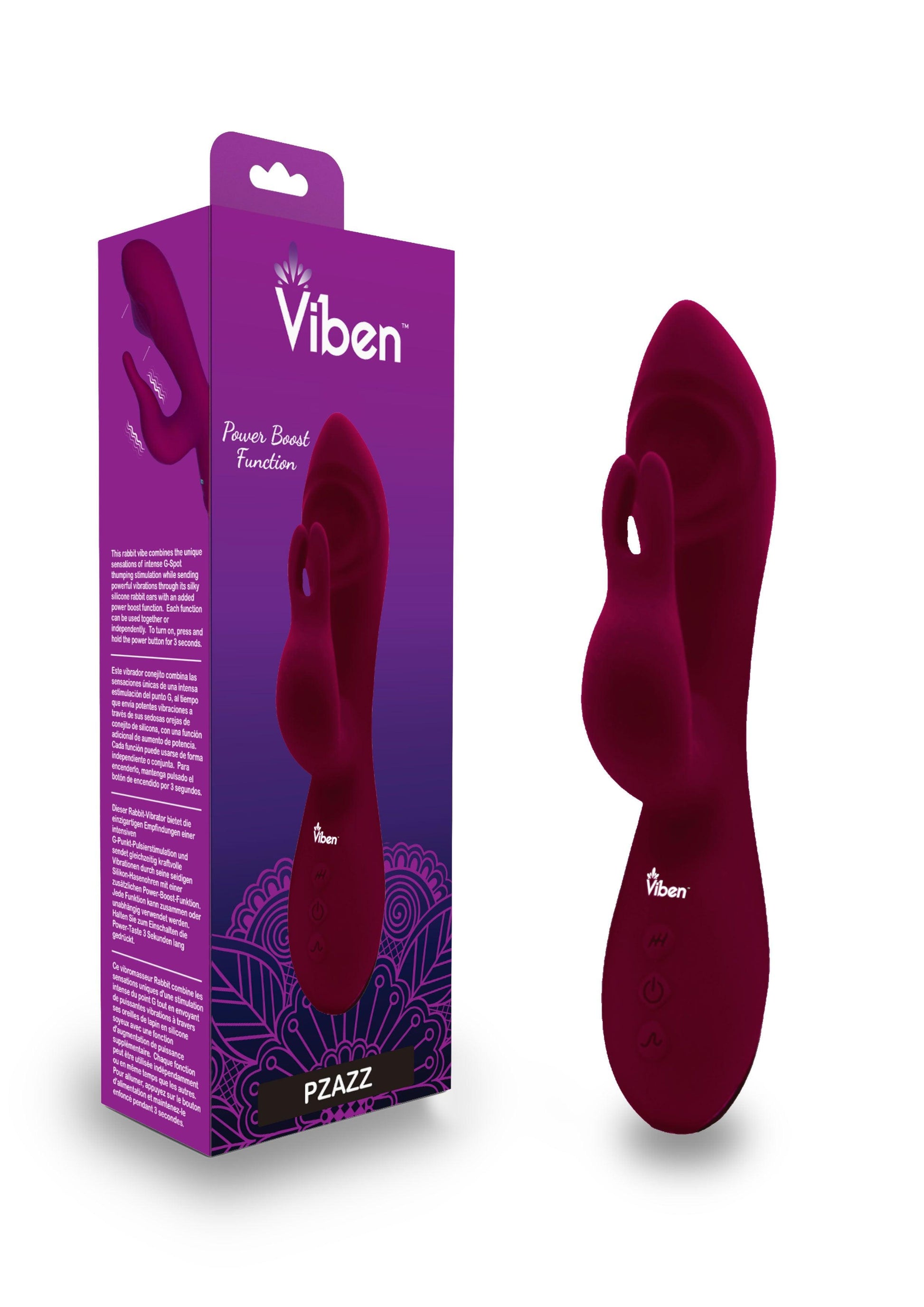 Pzazz - Ruby - Rechargeable Thumping Rabbit - Love It Wet