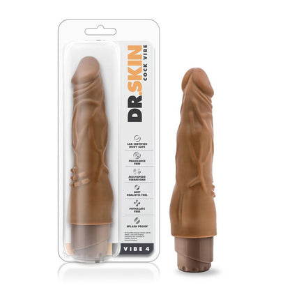 Dr. Skin - Cock Vibe 4 - 8 Inch Vibrating Cock - Mocha - Love It Wet