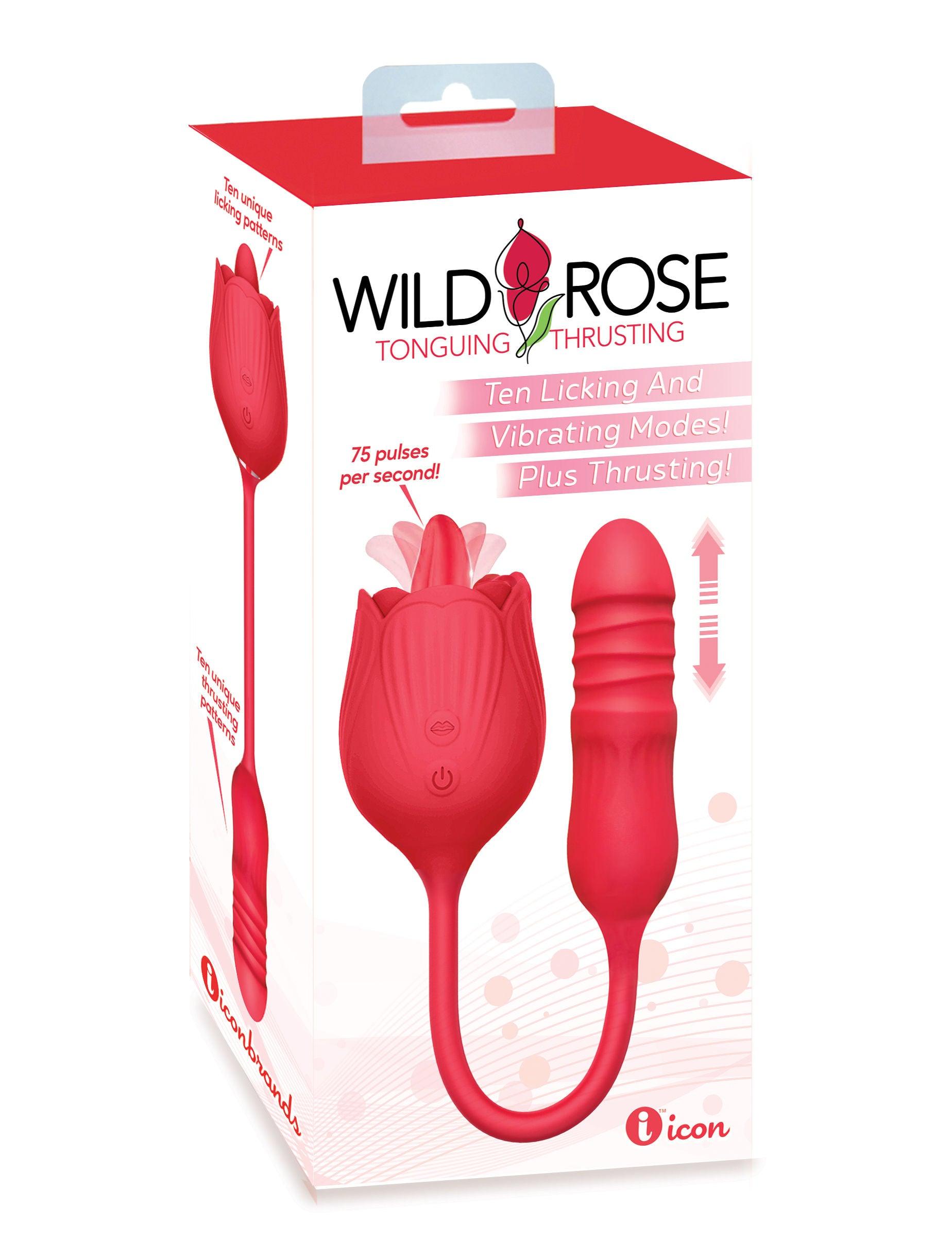 Wild Rose Tonguing Thrusting - Red - Love It Wet