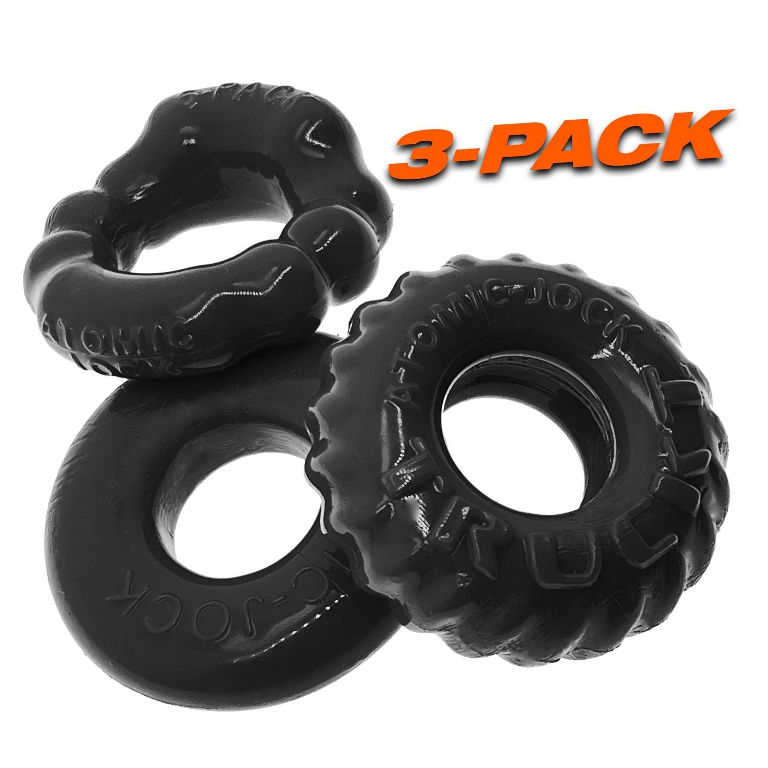 Bonemaker 3-Pack Boner Rings - Black - Love It Wet